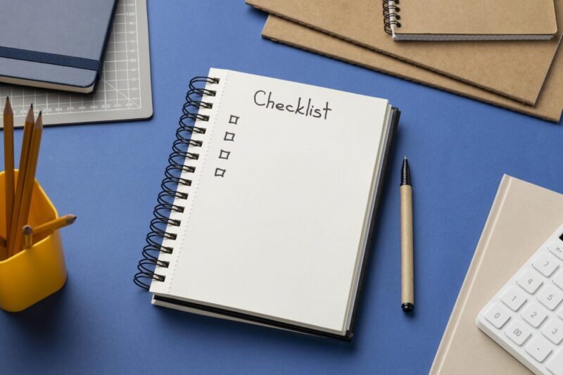 Start of term checklist for peripatetic teachers